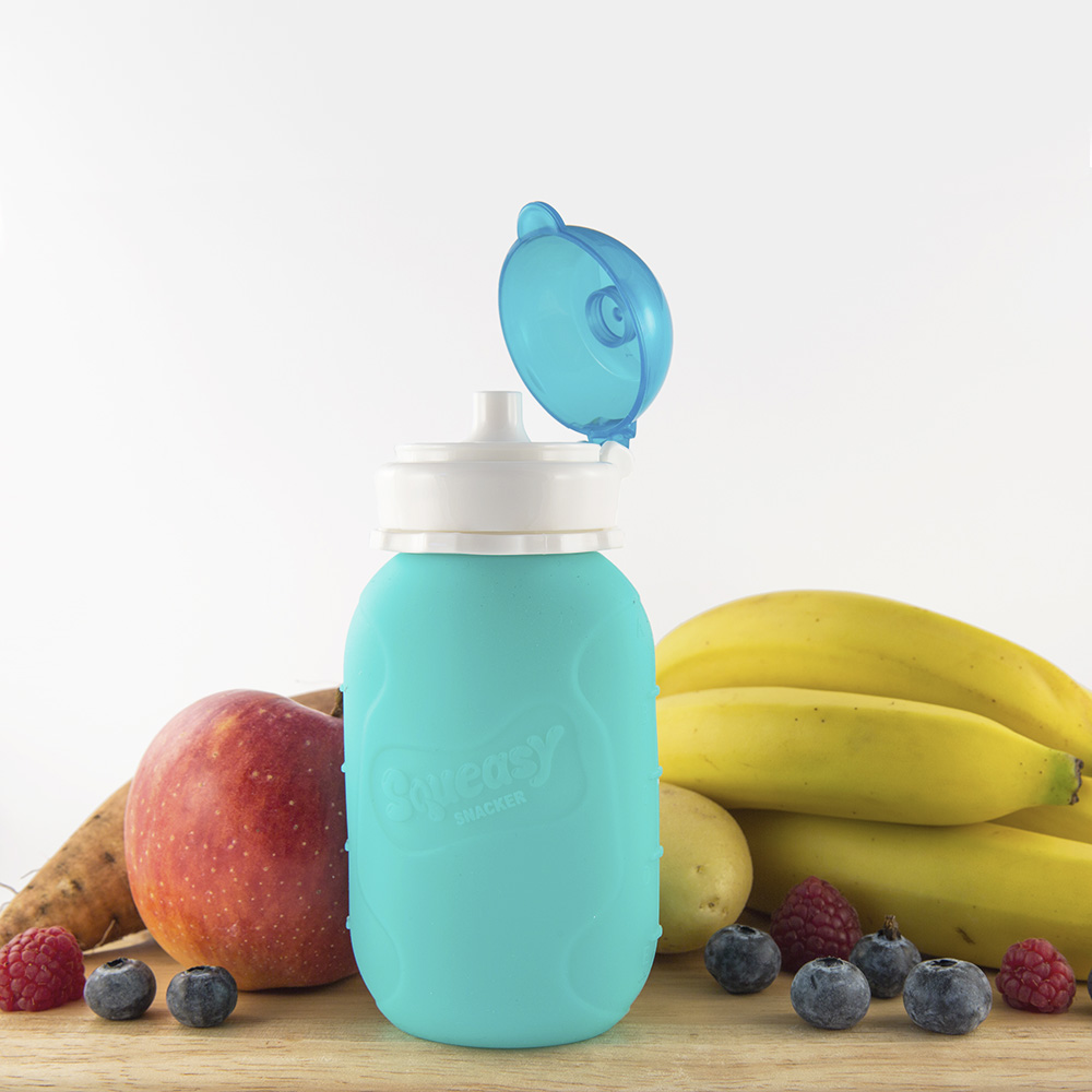 Squeasy Gear silikonova kapsicka 180ml aqua_na ovocne pyre